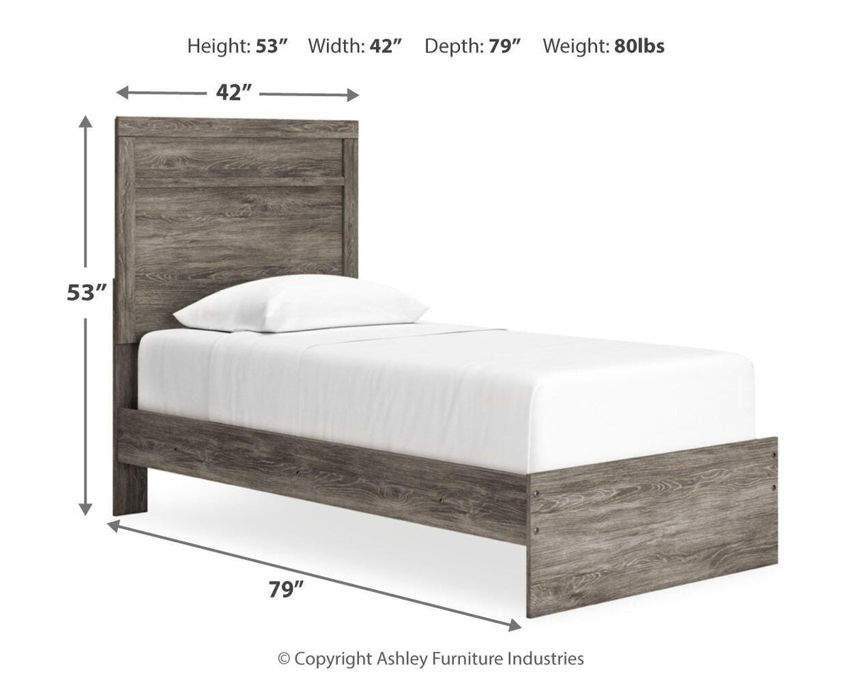 Ralinksi Panel Bed Set - Twin, Dresser and 2 Nightstands
