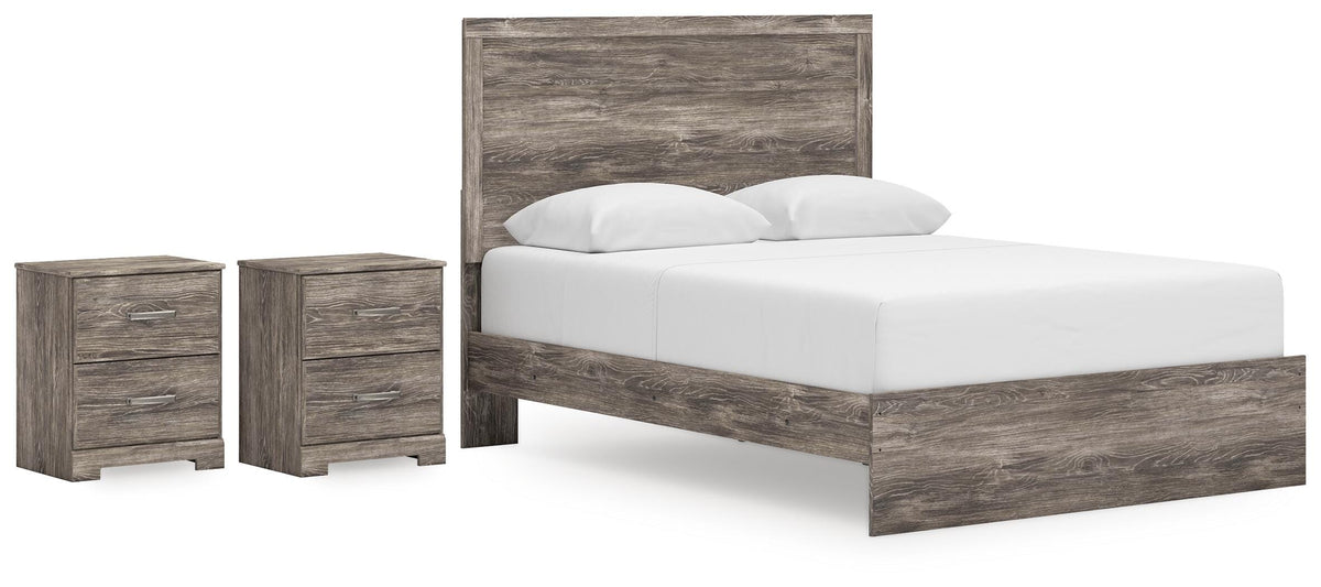 Ralinksi Panel Bed Set - Queen, 2 Nightstands