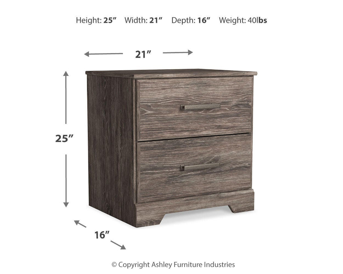 Ralinksi Panel Bed Set - Full, 2 Nightstands