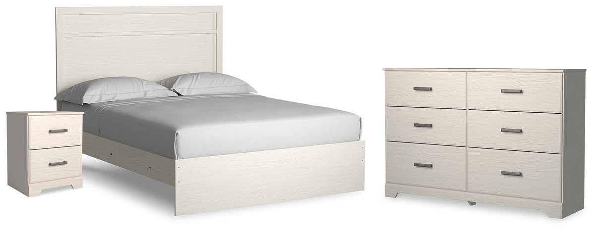 Stelsie Panel Bed Set - Queen, Dresser and Nightstand