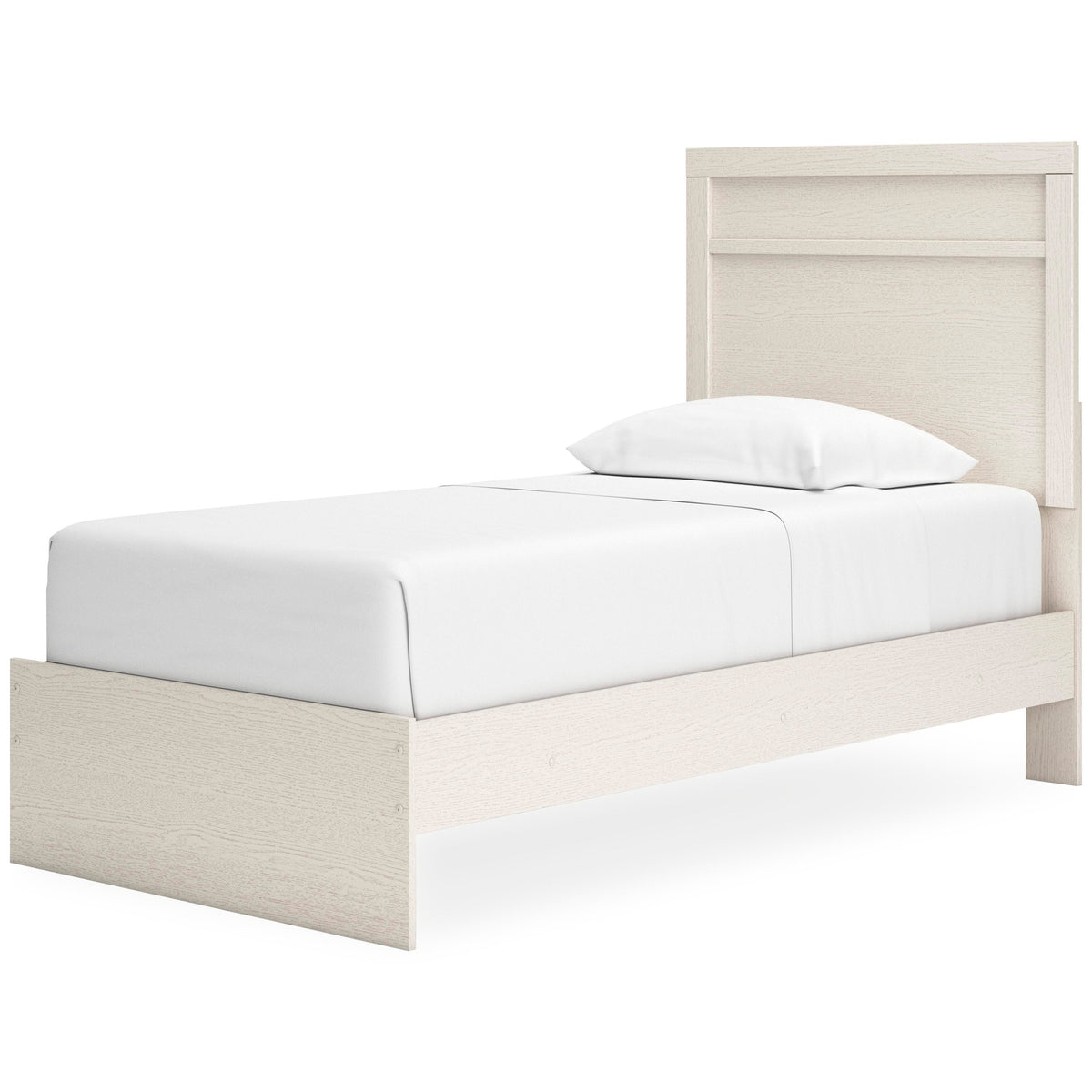 Stelsie Panel Bed Set - Twin, Mirrored Dresser