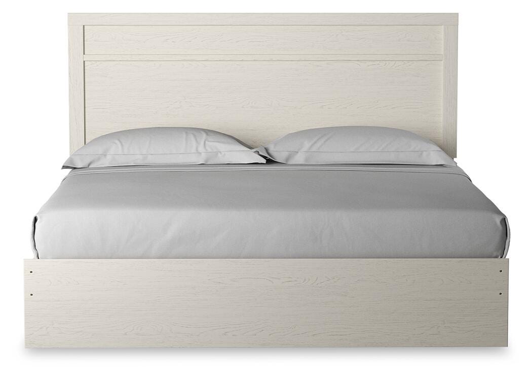 Stelsie King Panel Bed and Nightstand