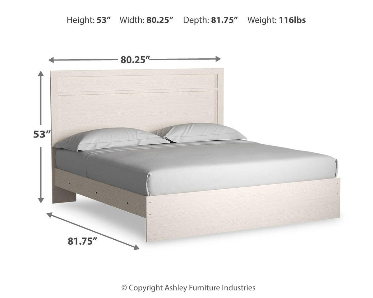 Stelsie King Panel Bed and Nightstand