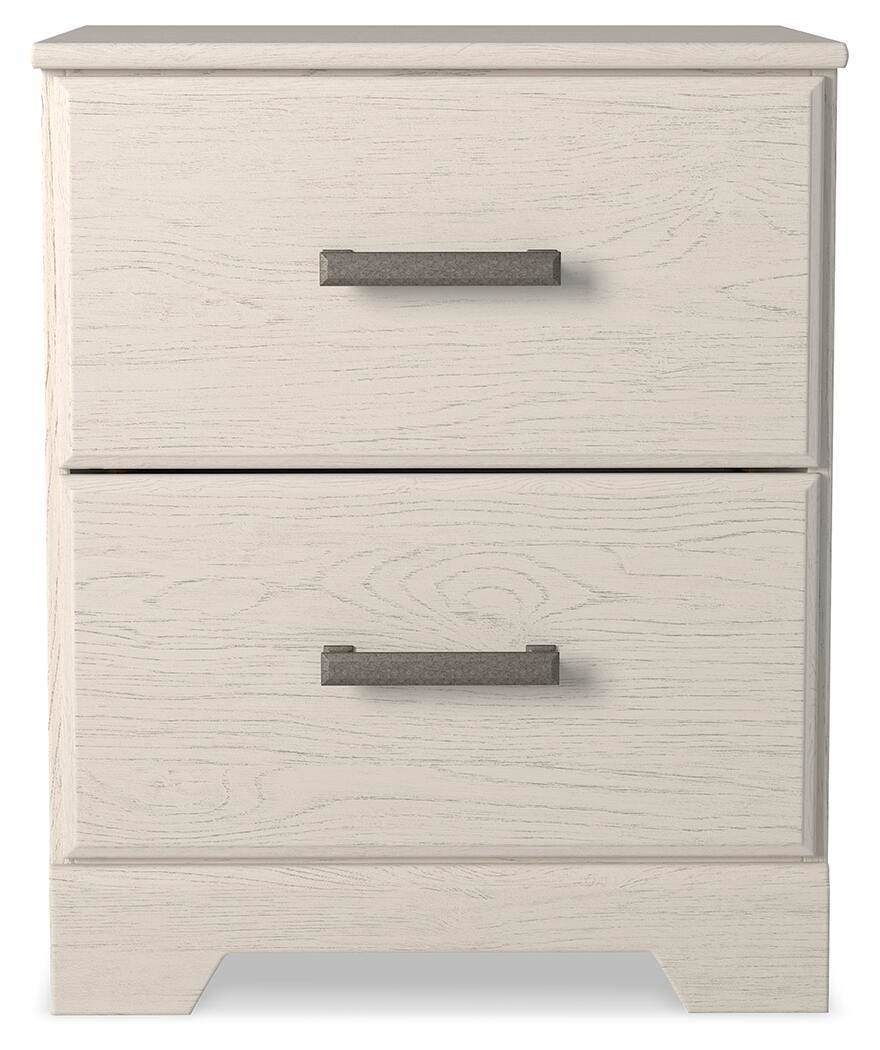 Stelsie King Panel Bed and Nightstand