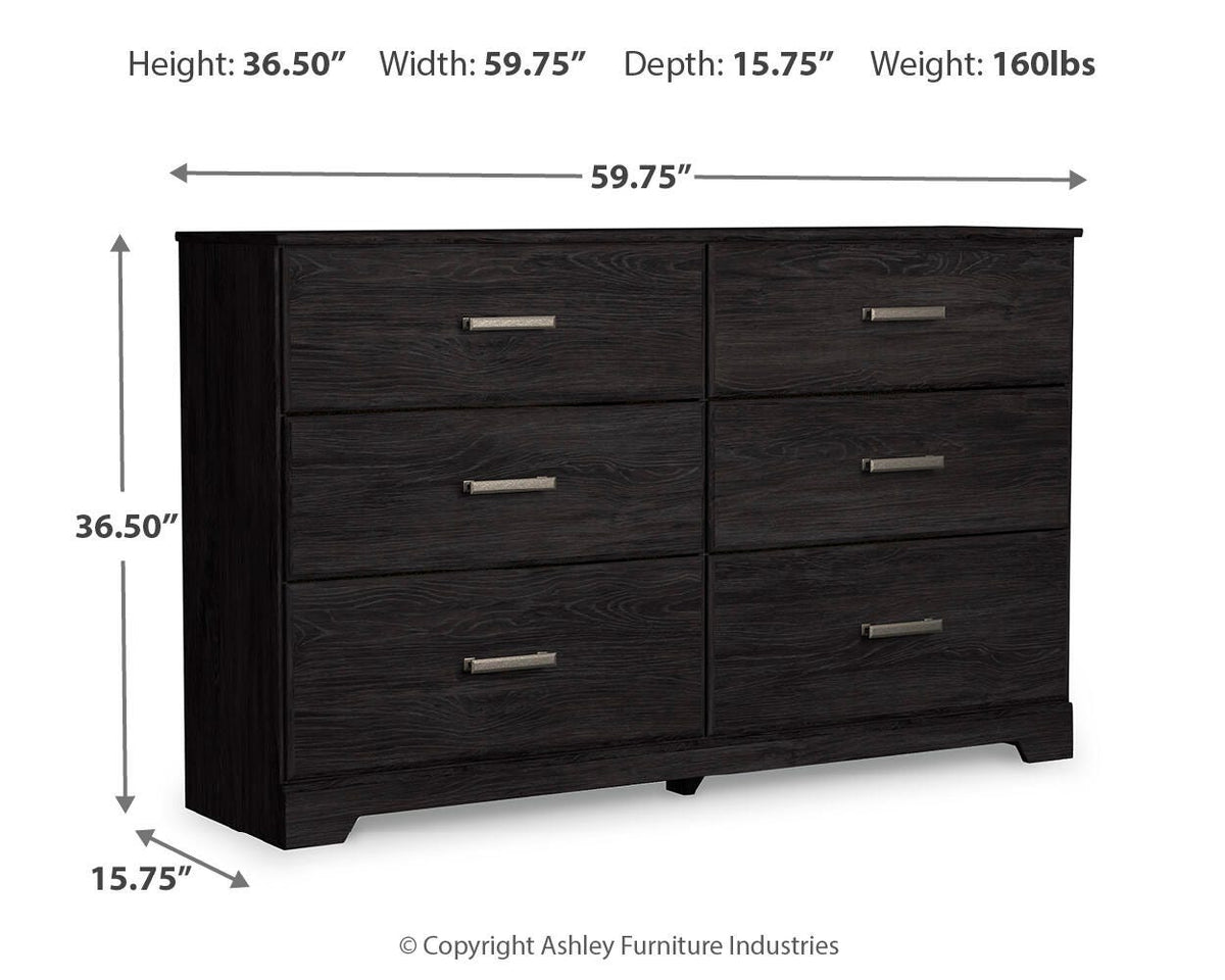 Belachime Full Panel Bed, Dresser, Chest and 2 Nightstands