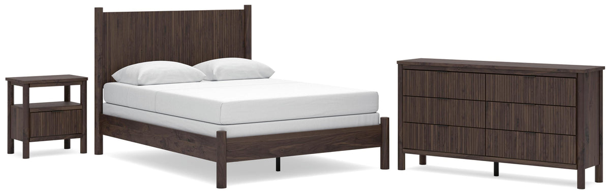 Pamytta Panel Bed Set - Queen, Dresser and Nightstand