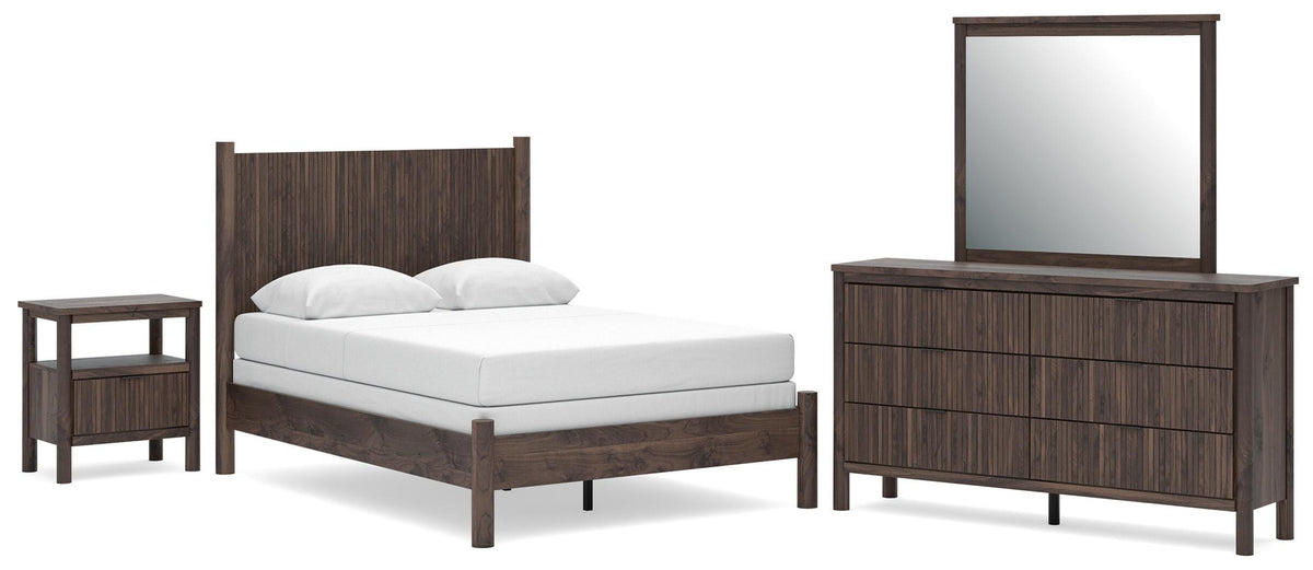 Pamytta Panel Bed Set - Full, Dresser, Mirror and Nightstand