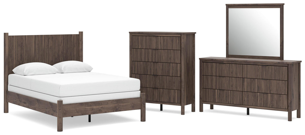 Pamytta Panel Bed Set - Full, Dresser, Mirror and Chest