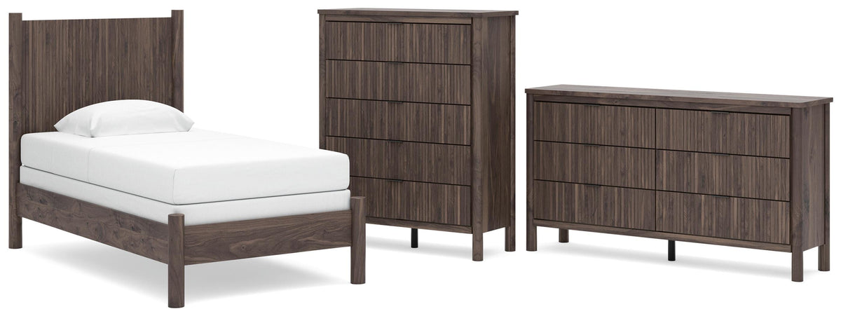 Pamytta Panel Bed Set - Twin, Dresser and Chest