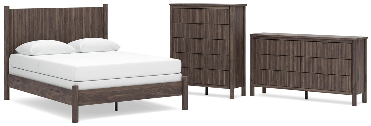 Pamytta Panel Bed Set - Queen, Dresser and Chest