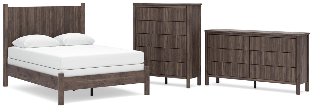 Pamytta Panel Bed Set - Full, Dresser and Chest