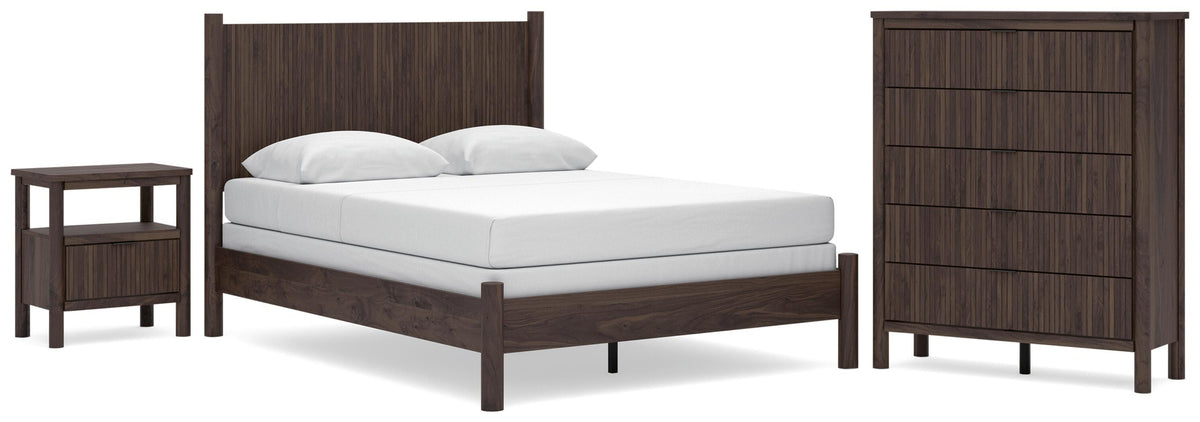Pamytta Panel Bed Set - Queen, Chest and Nightstand