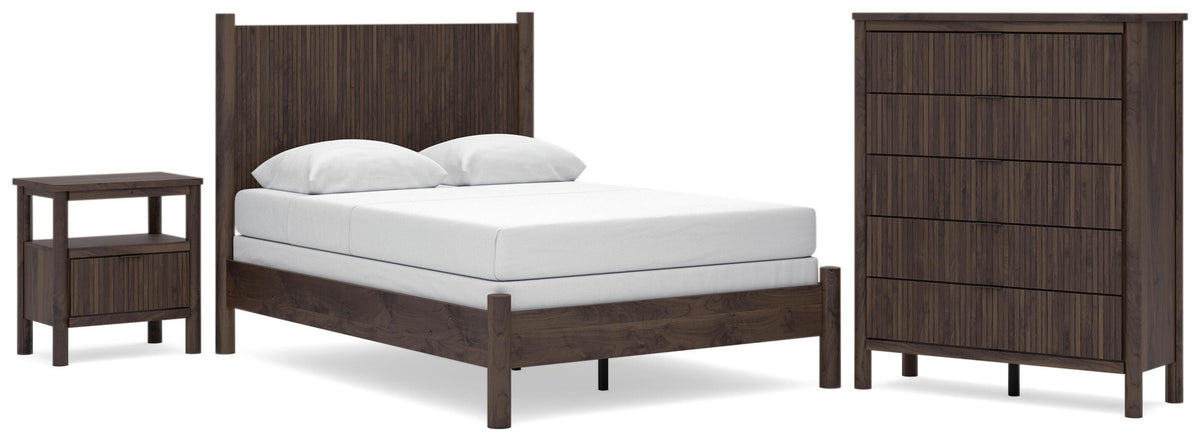 Pamytta Panel Bed Set - Full, Chest and Nightstand
