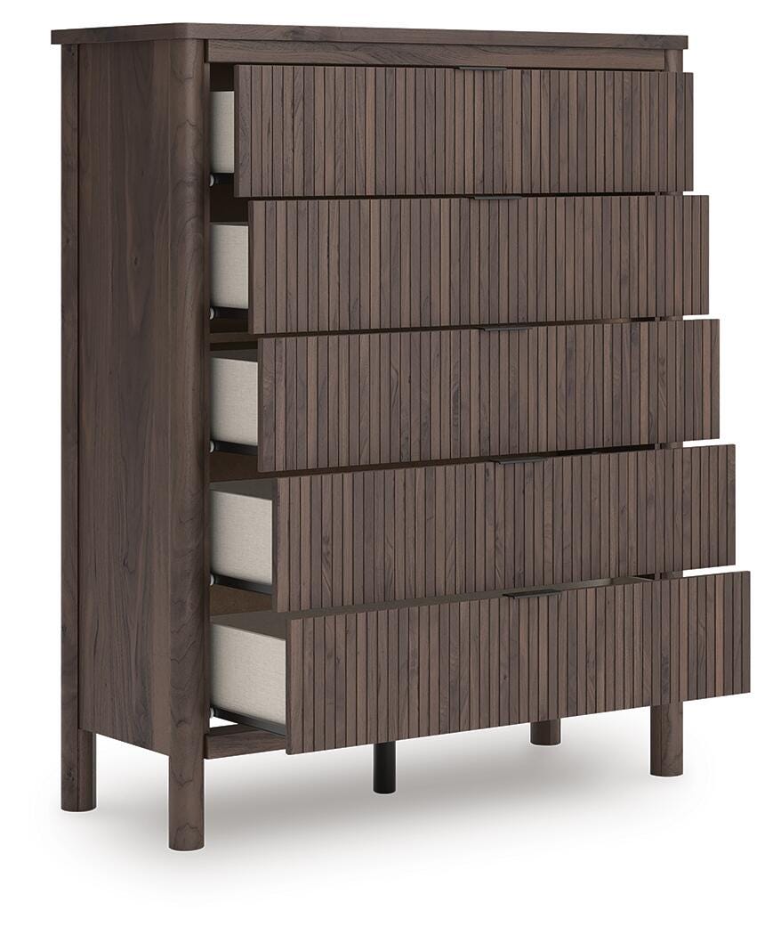 Pamytta Panel Bed Set - Full, Chest and Nightstand