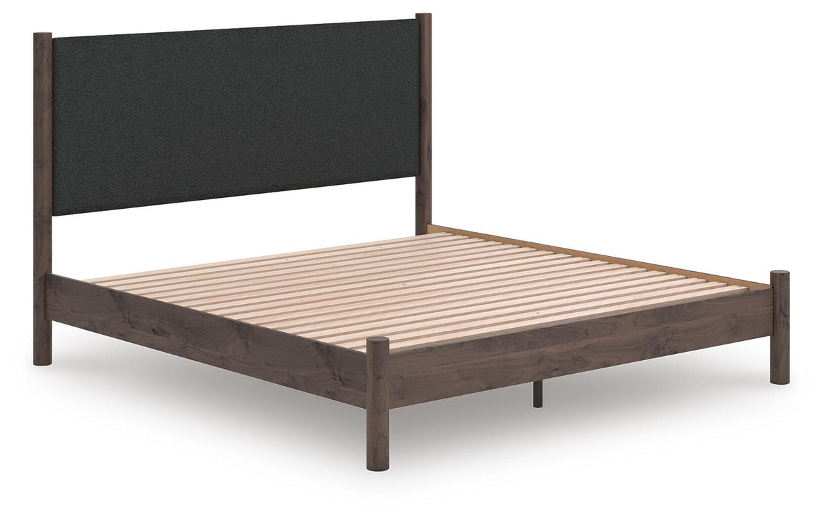 Pamytta Queen Upholstered Panel Platform Bed