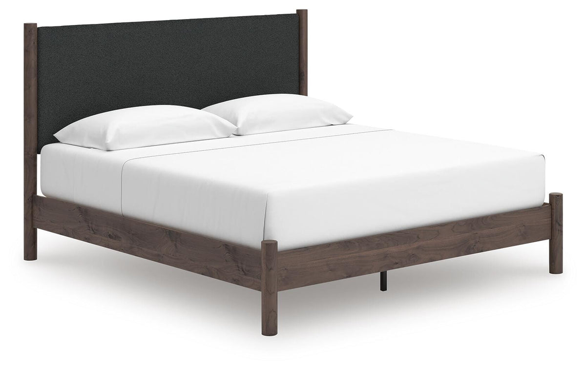 Pamytta Queen Upholstered Panel Platform Bed