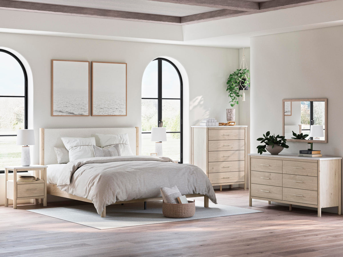 Cadmori Queen Upholstered Panel Bed