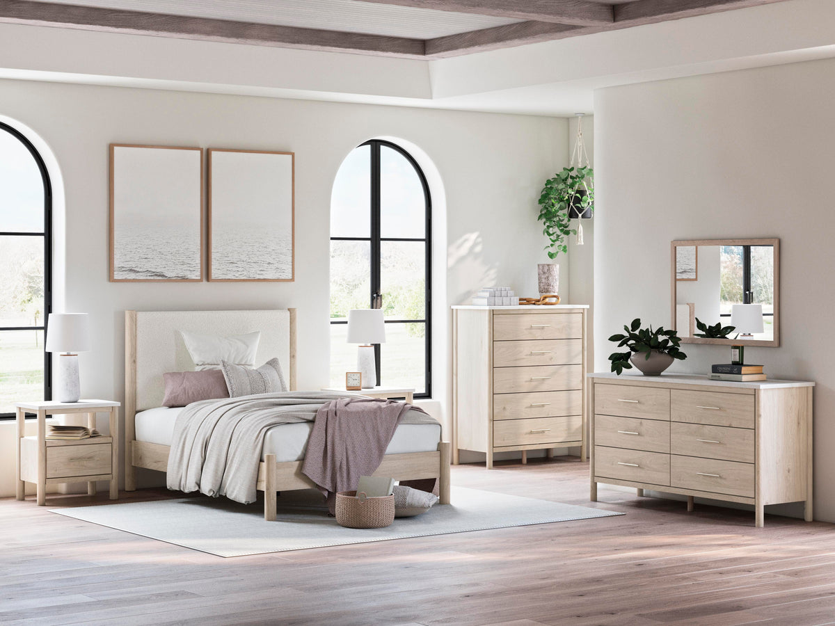 Cadmori Queen Upholstered Panel Bed