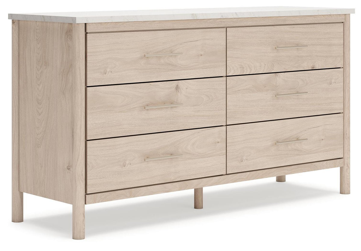 Cadmori Upholstered Panel Bed Set - Queen, Dresser