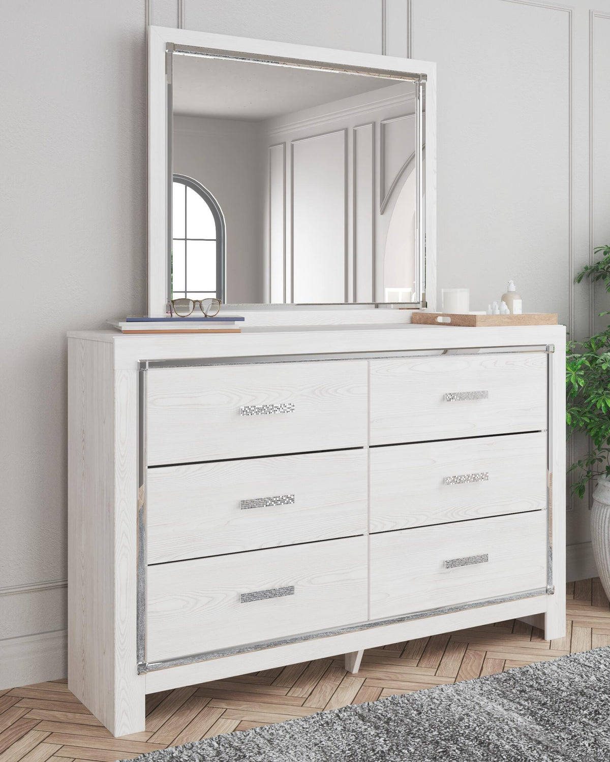 Altyra Twin Panel Bed, Dresser, Mirror and Nightstand