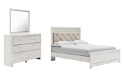 Altyra Panel Bed Set - Queen, Mirrored Dresser