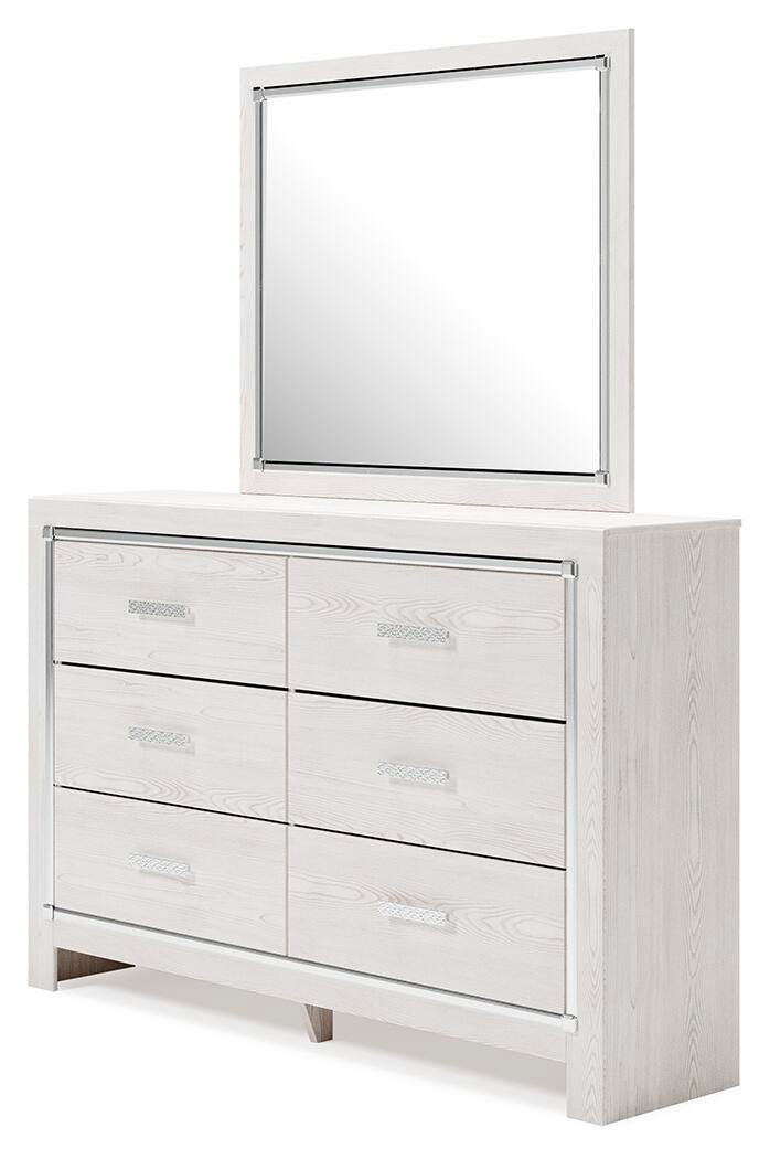 Altyra Full Upholstered Panel Bed, Dresser, Mirror, Chest and Nightstand