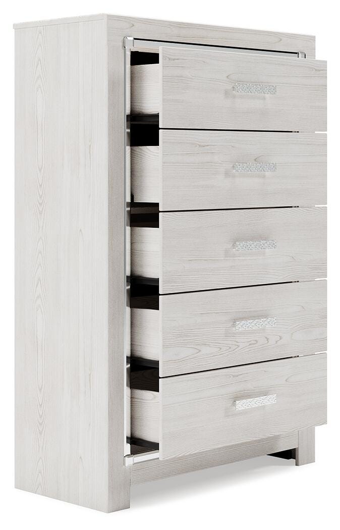 Altyra King Platform Storage Bed, Dresser, Mirror, Chest and 2 Nightstands
