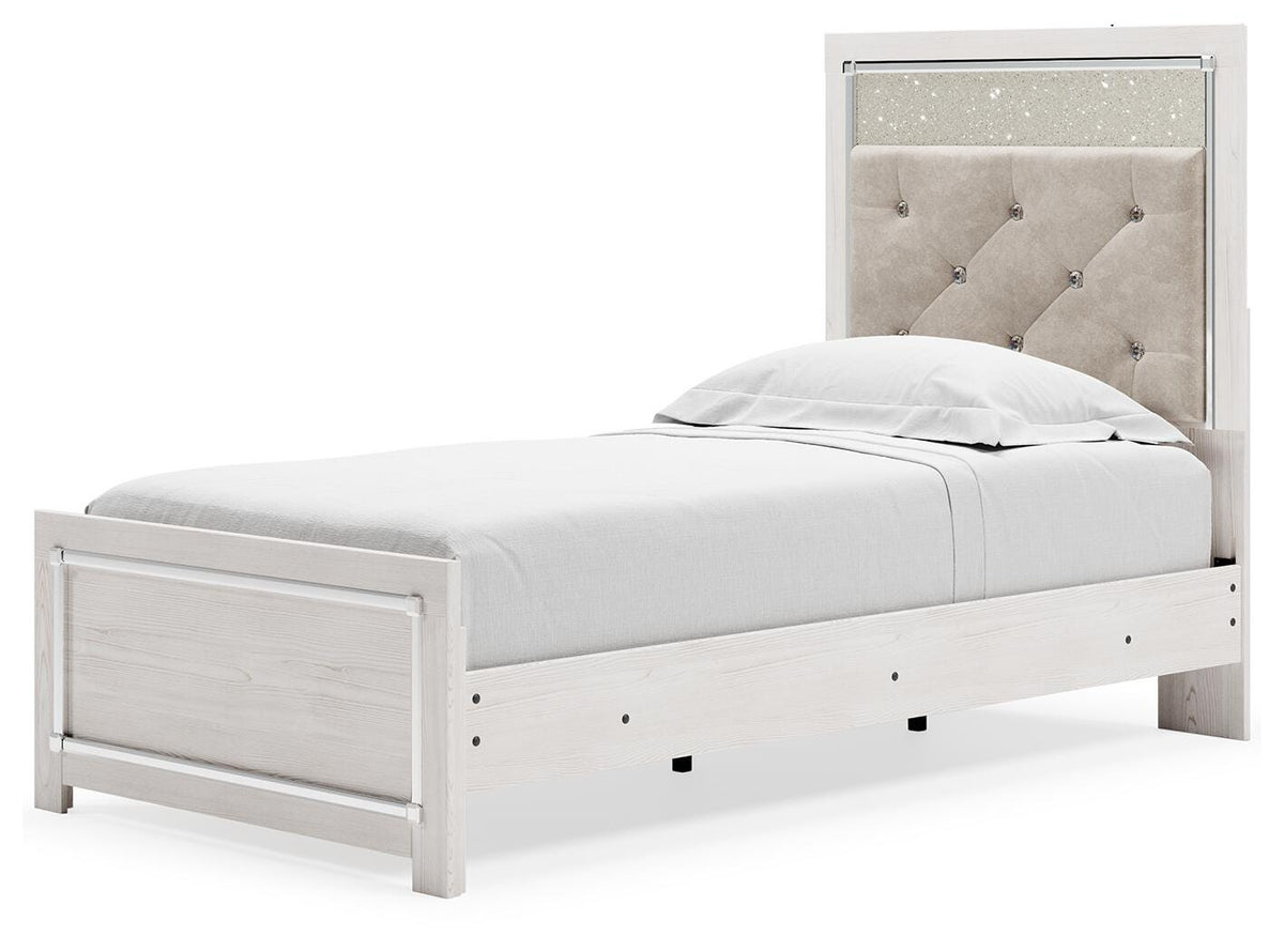 Altyra Twin Panel Bed, Dresser, Mirror and Nightstand