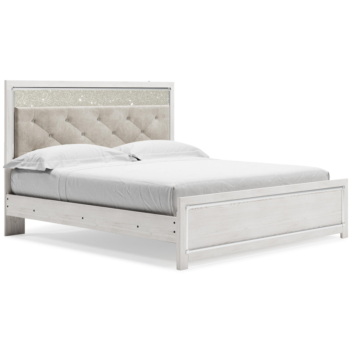 Altyra Panel Bed Set - King, Mirrored Dresser