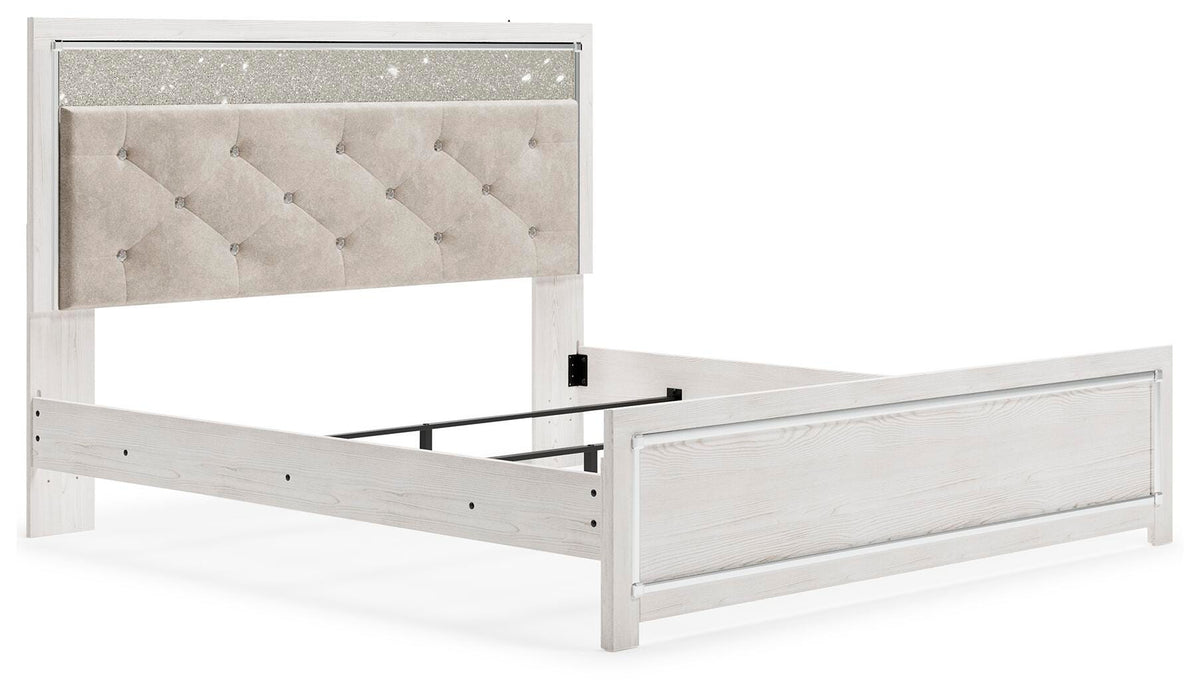 Altyra King Panel Bed, Dresser, Mirror, Chest and Nightstand