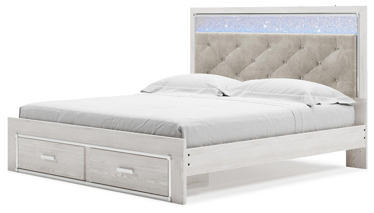 Altyra King Platform Storage Bed, Dresser, Mirror, Chest and 2 Nightstands