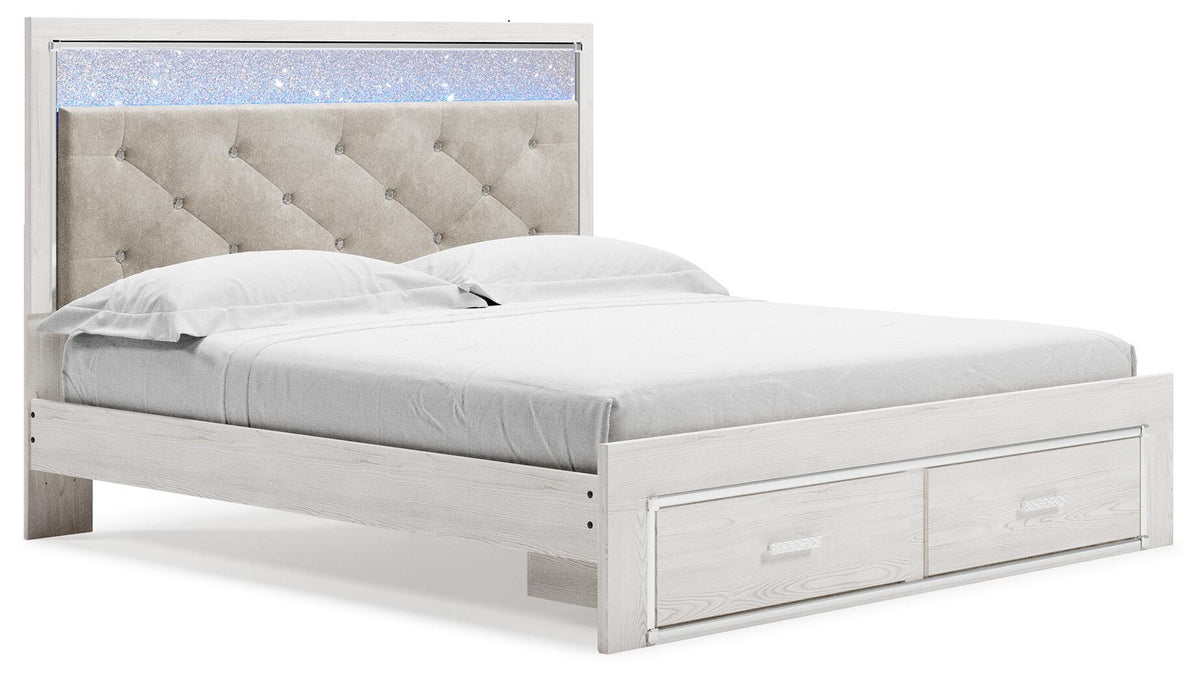 Altyra King Platform Storage Bed, Dresser, Mirror, Chest and 2 Nightstands