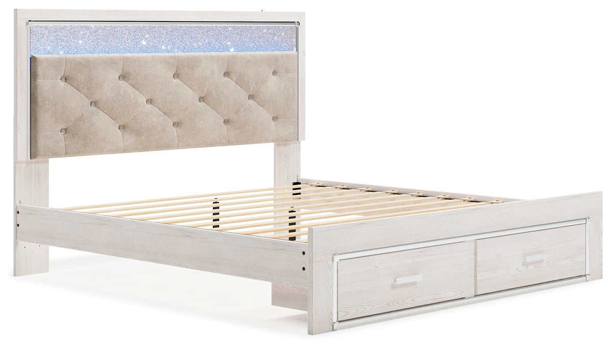 Altyra King Storage Panel Bed and Nightstand