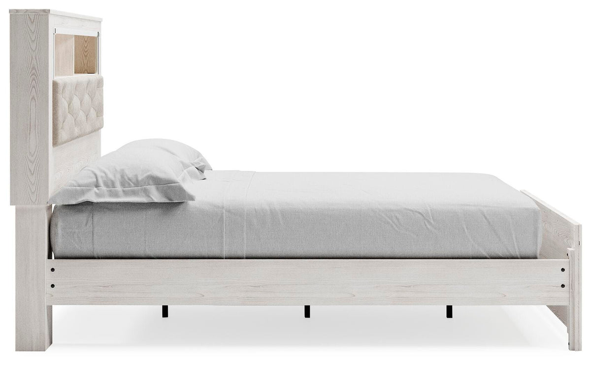 Altyra Queen Upholstered Panel Bed, Dresser and Mirror