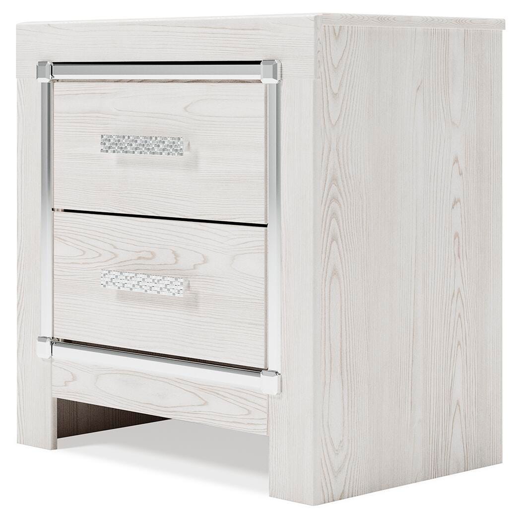 Altyra Full Upholstered Panel Bed, Dresser and Nightstand