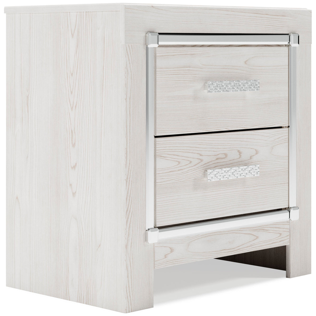 Altyra Panel Bed Set - King, Mirrored Dresser and 2 Nightstands