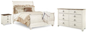 Willowton Queen Sleigh Bed, Dresser and Nightstand