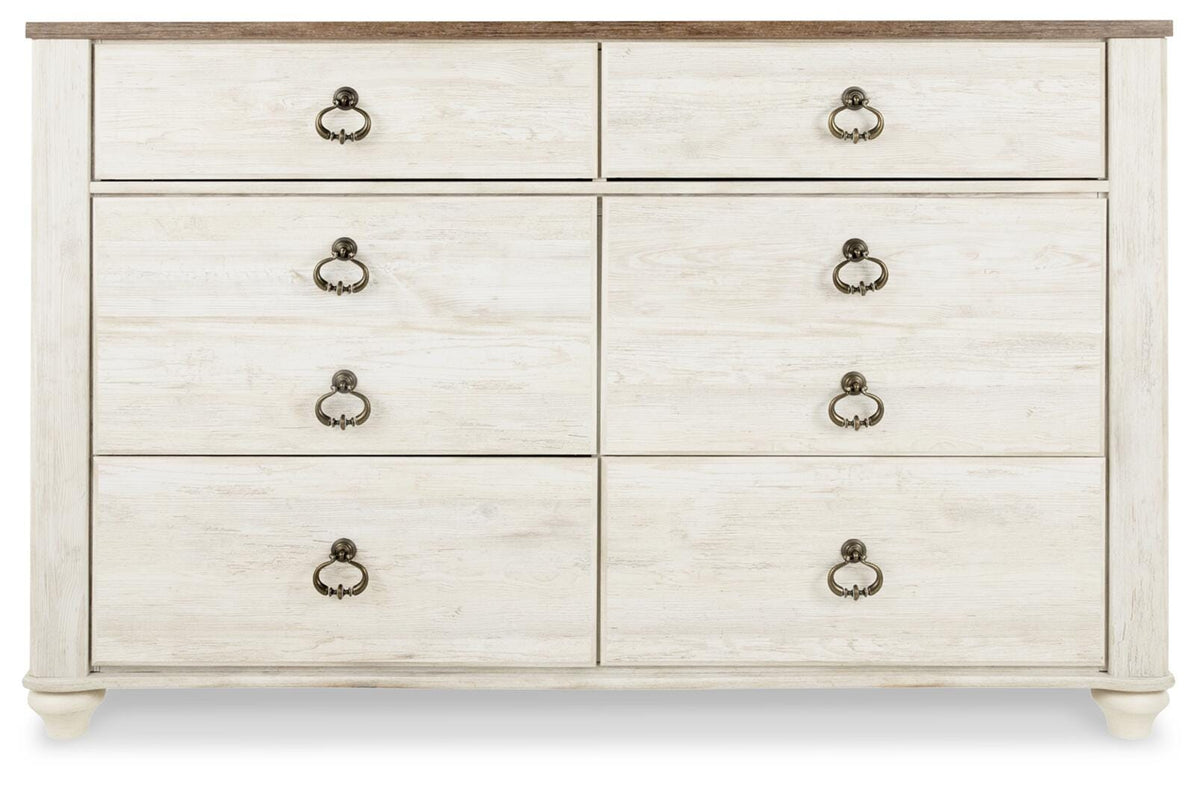 Willowton Queen Sleigh Bed, Dresser and Chest