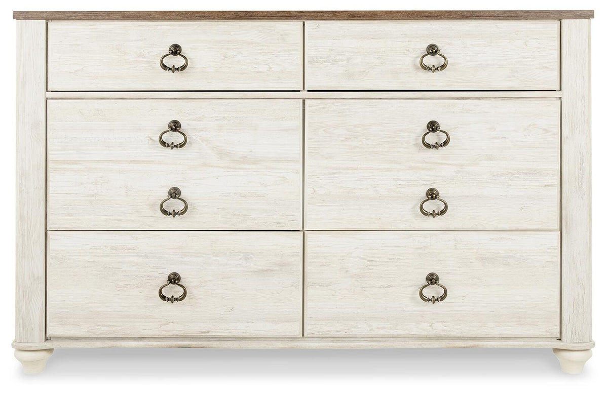 Willowton Queen Bed, Dresser, Mirror and Chest