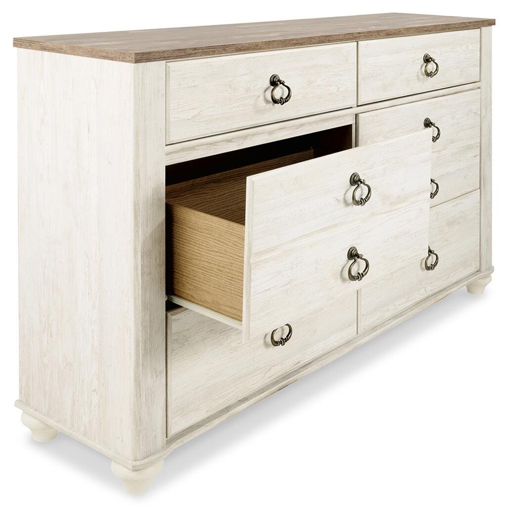 Willowton King Sleigh Bed, Dresser and Nightstand