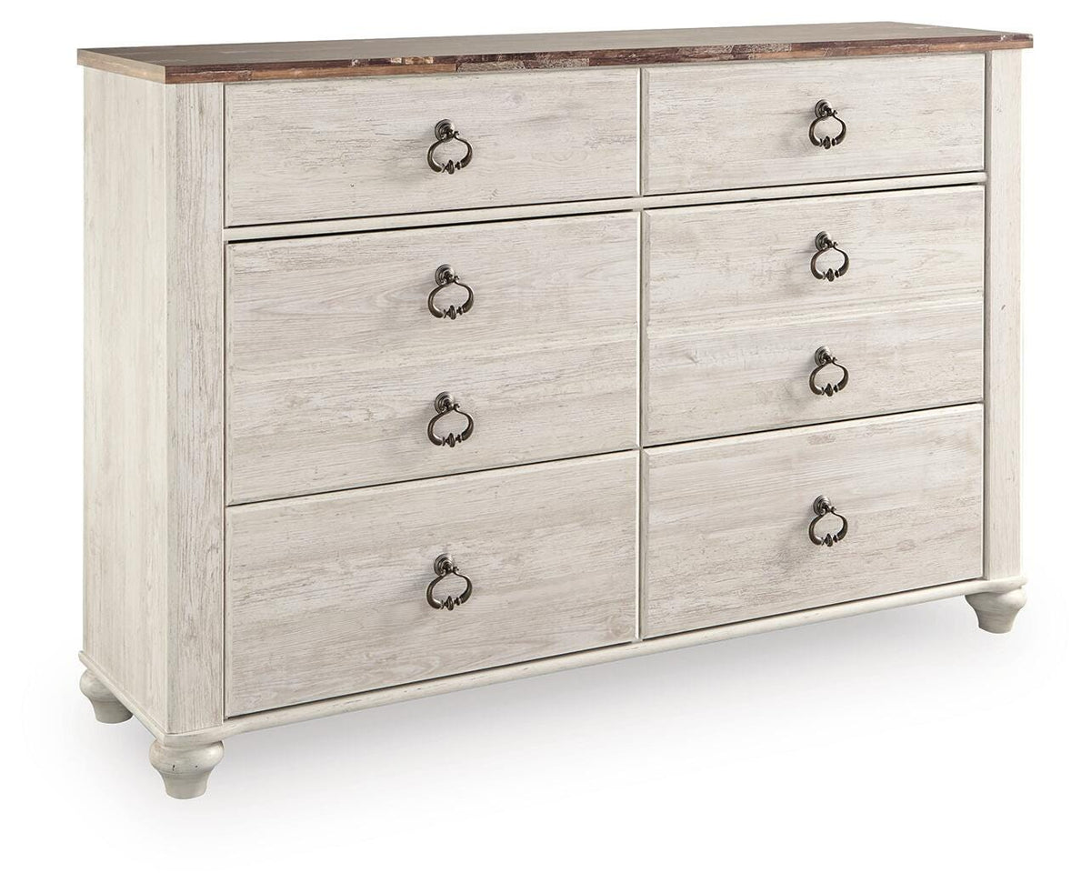 Willowton King Sleigh Bed, Dresser and Nightstand
