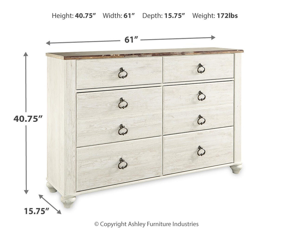 Willowton Twin Panel Bed and Dresser