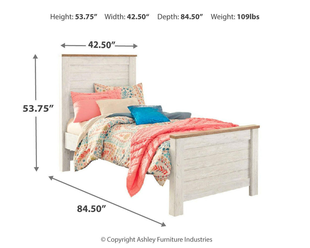 Willowton Twin Panel Bed and Dresser