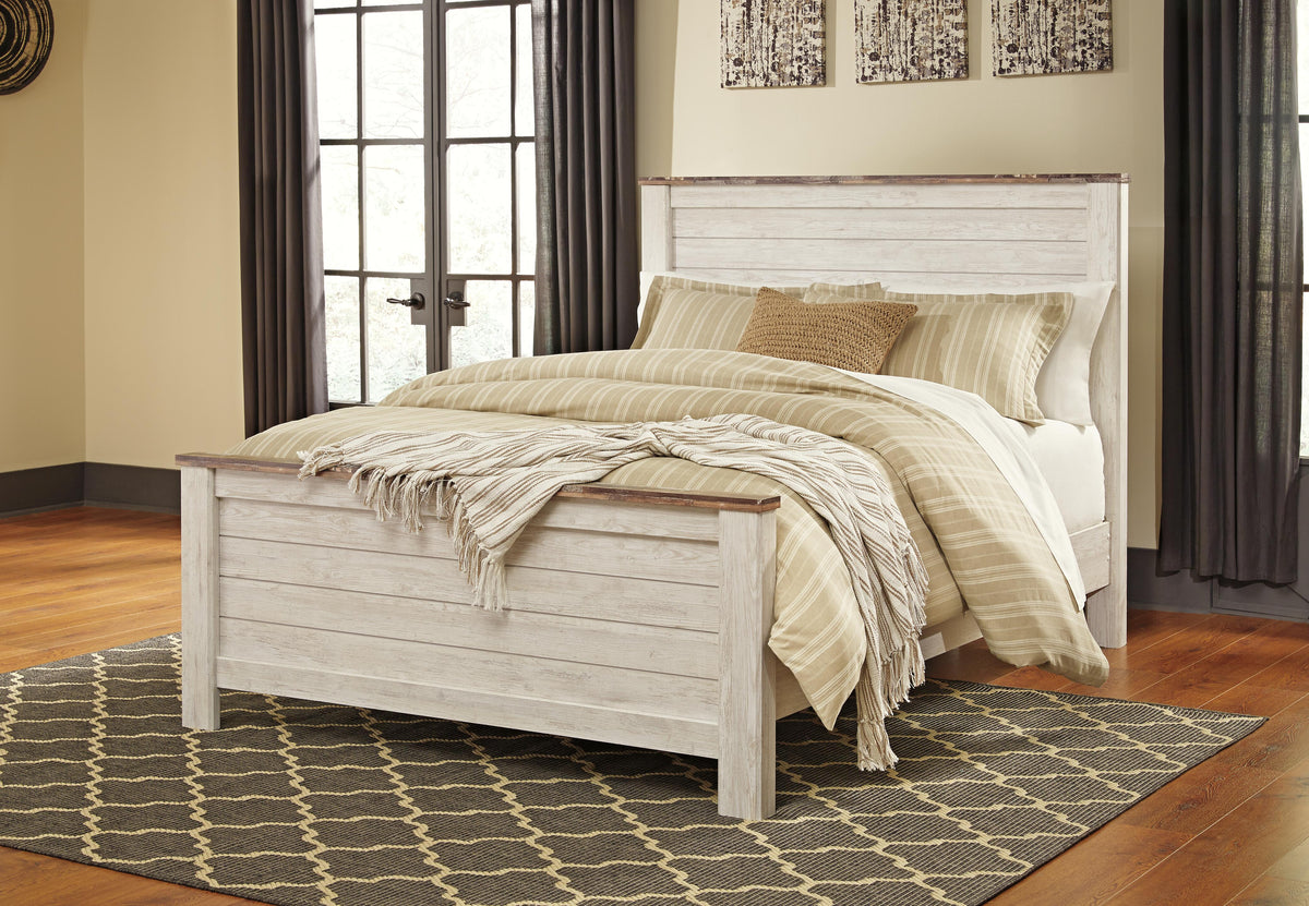 Willowton Queen Panel Bed, Dresser, Mirror, and Nightstand