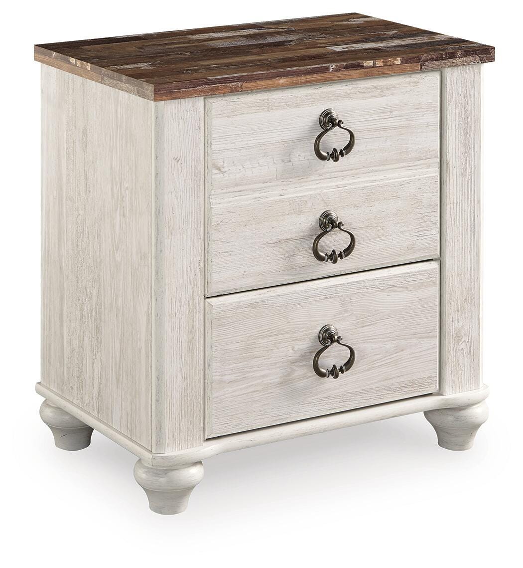 Willowton Full Panel Bed, Dresser, Mirror, Chest and Nightstand