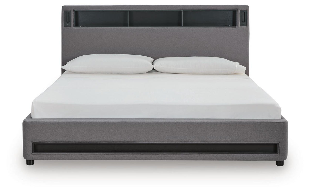 Finigale Upholstered Bed with Wireless Audio