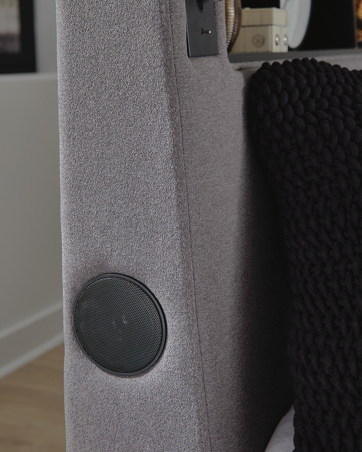 Finigale Upholstered Bed with Wireless Audio
