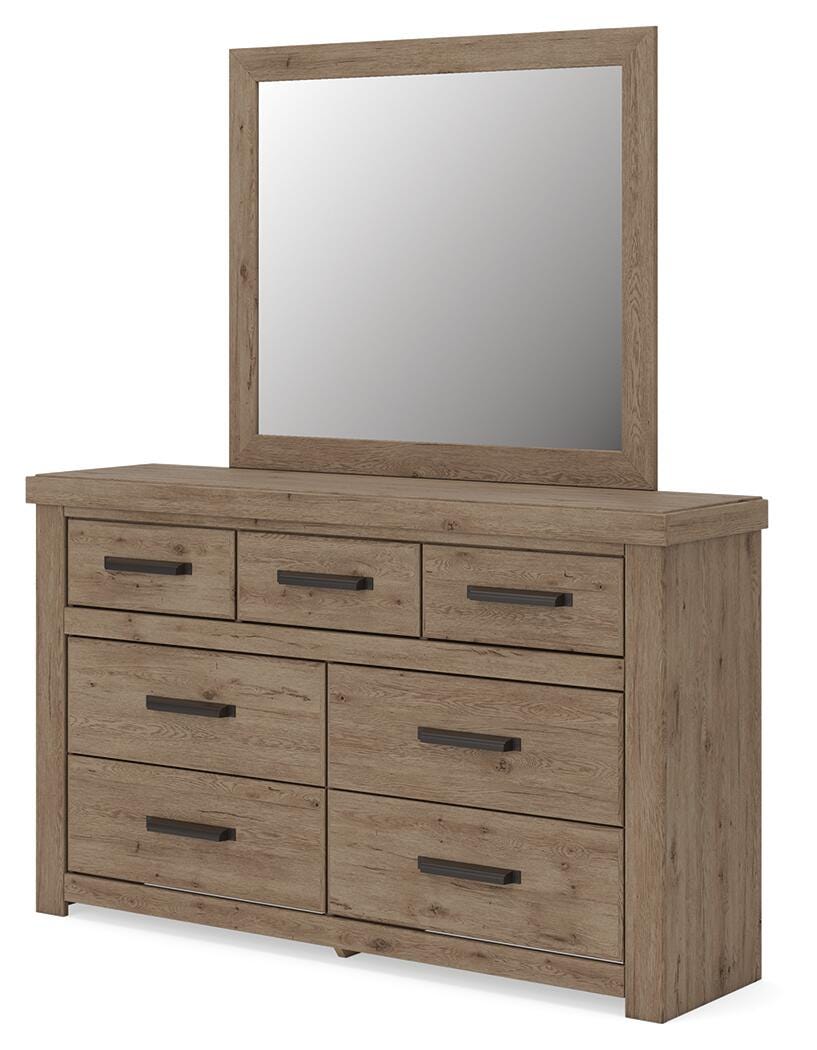 Oliandon Queen Panel Bed, Dresser and Mirror