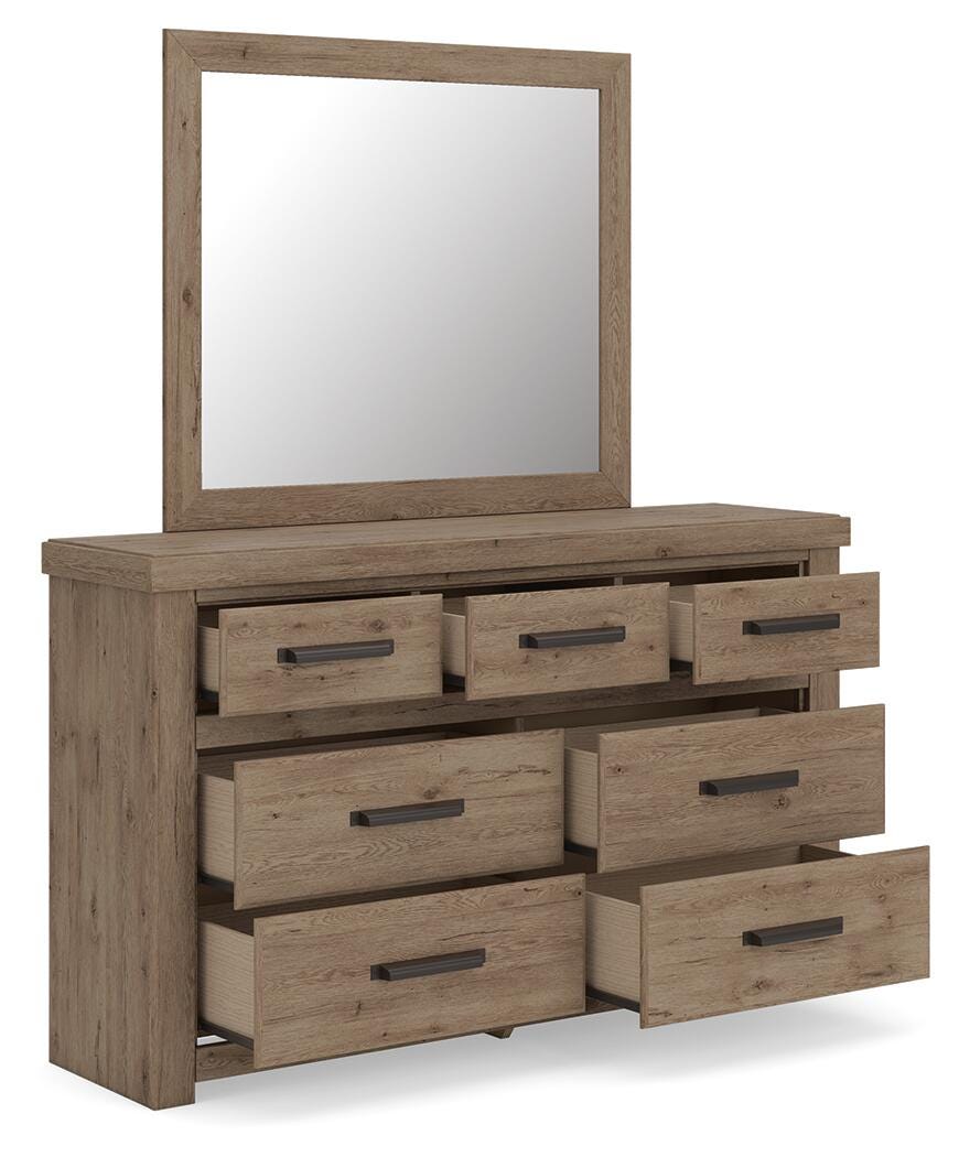 Oliandon Queen Panel Bed, Dresser and Mirror