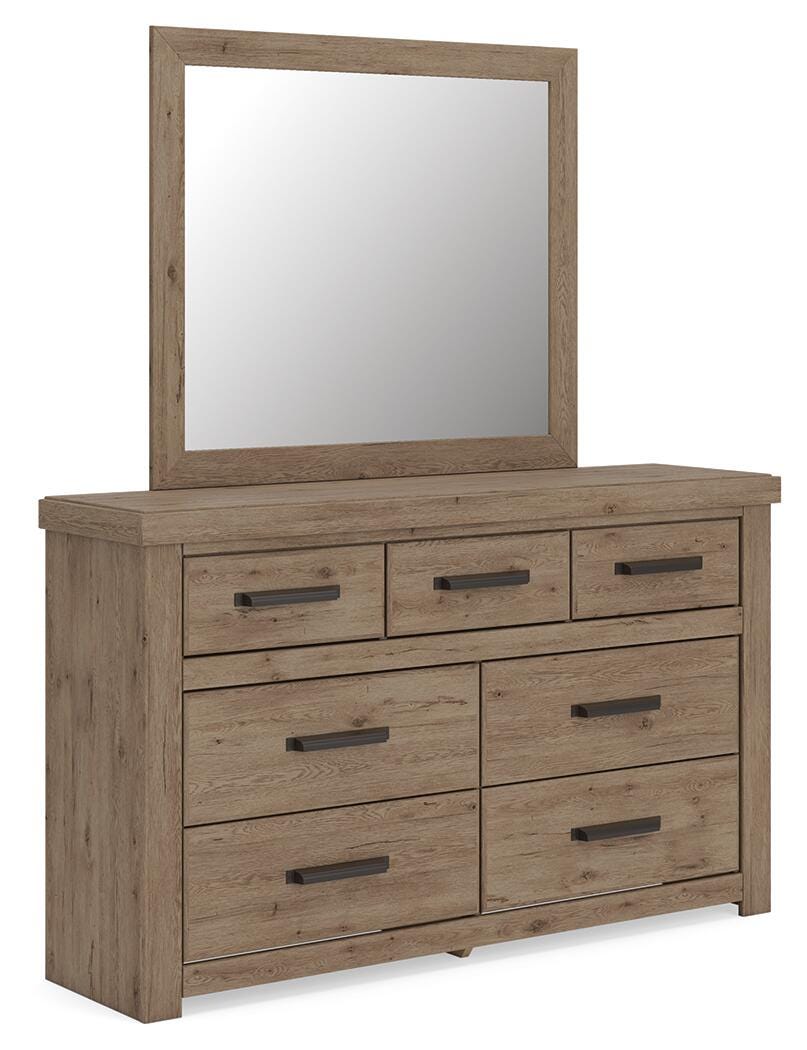 Oliandon Queen Panel Bed, Dresser and Mirror